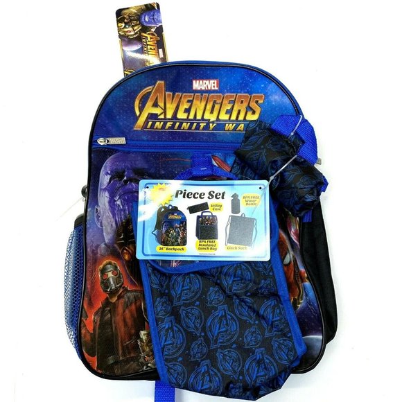Marvel Other - Marvel Avengers Infinity War Kids 5-Piece Backpack Set